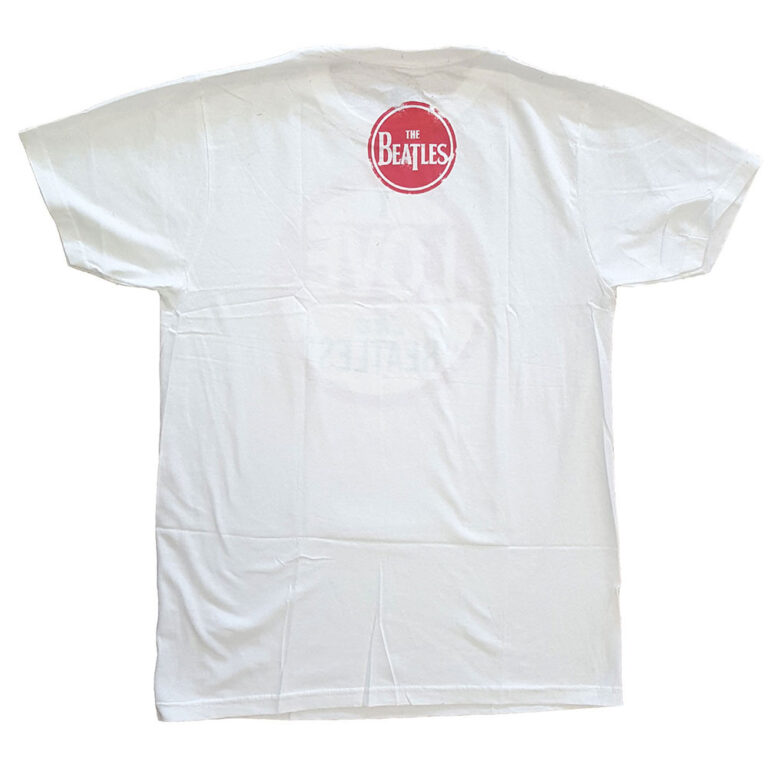 The Beatles Vintage I Love The Beatles White Back Print LOS T-Shirt