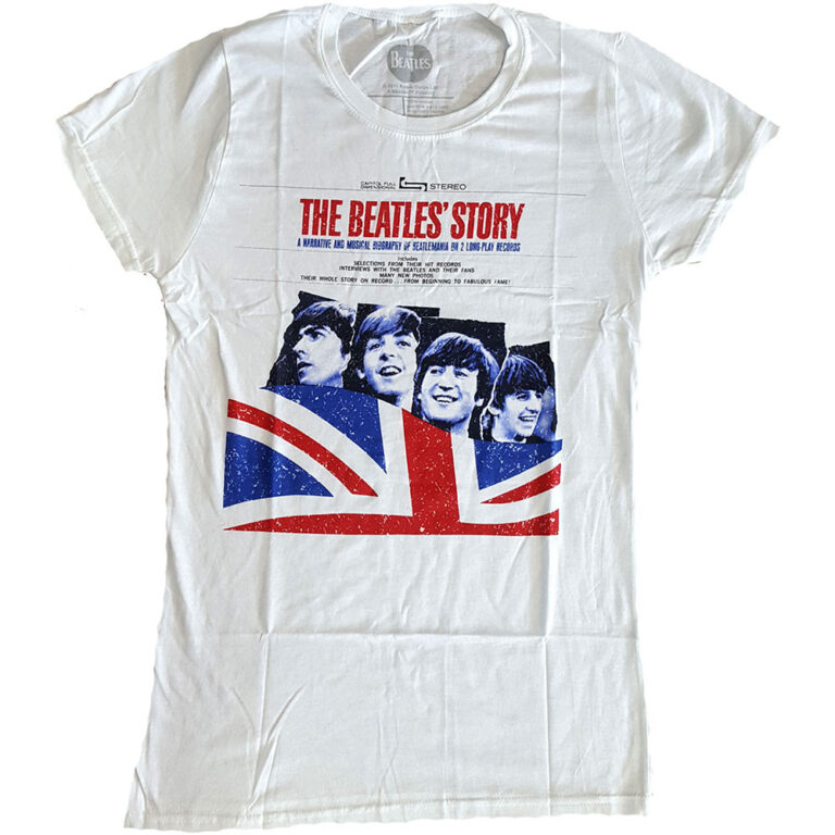 The Beatles The Beatles Story White Ladies T-Shirt