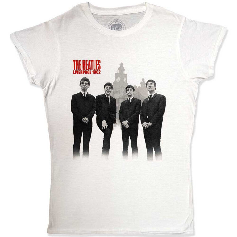The Beatles Beatles In Liverpool White Ladies T-Shirt