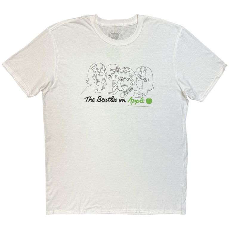 The Beatles On Apple White Back Print T-Shirt