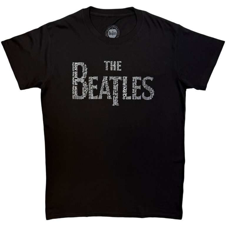 The Beatles Drop T Songs Black T-Shirt