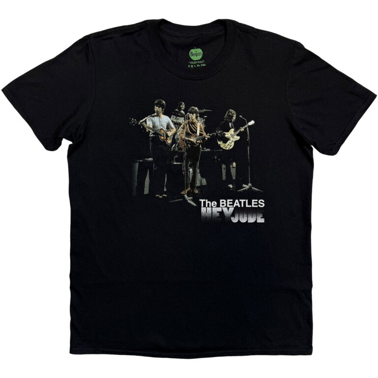The Beatles Hey Jude Version 2 Black T-Shirt