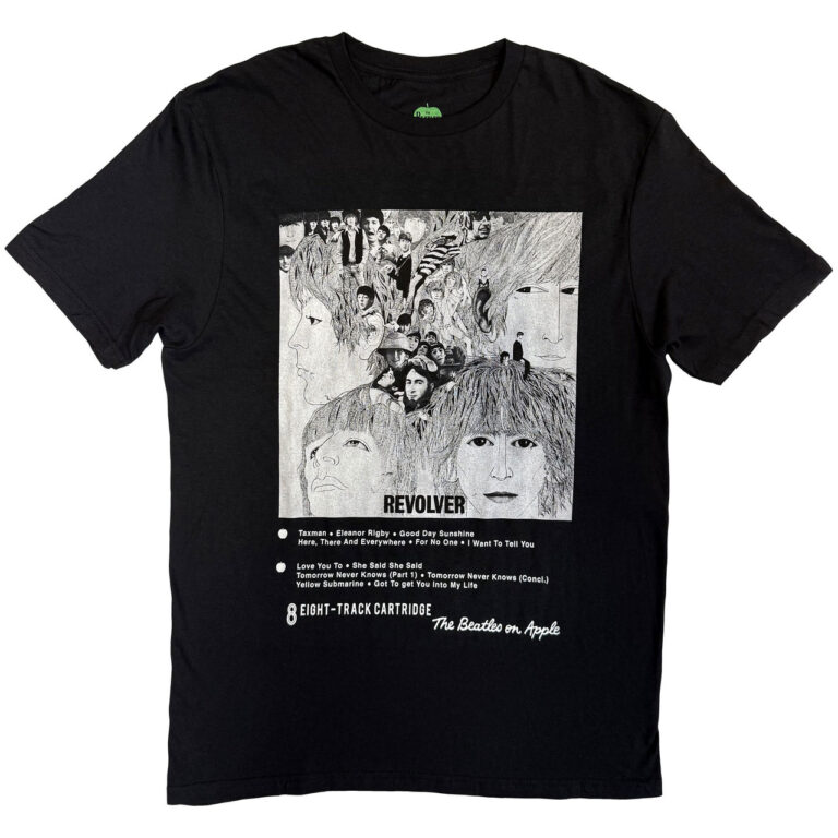 The Beatles Revolver 8 Track Black T-Shirt