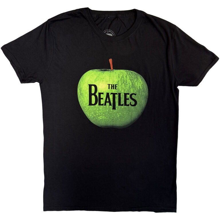 The Beatles Apple Logo Black T-Shirt