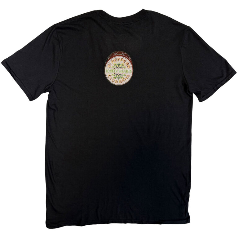 The Beatles Sgt Pepper Blue Black Back Print T-Shirt