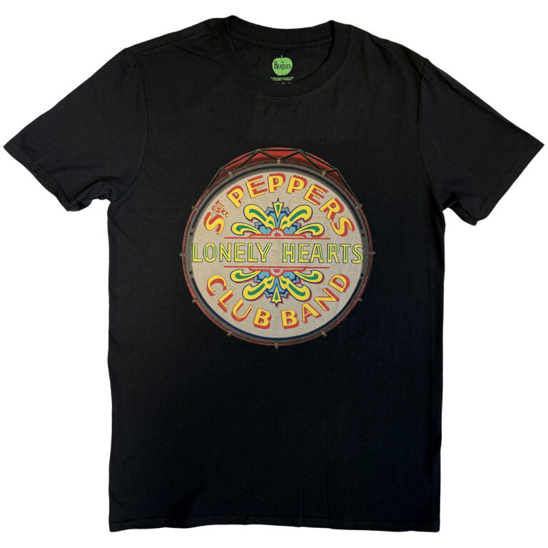 The Beatles Original Pepper Drum Black T-Shirt