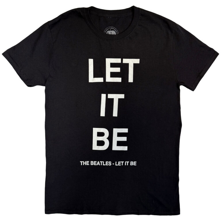 The Beatles Let It Be Black Back Print T-Shirt
