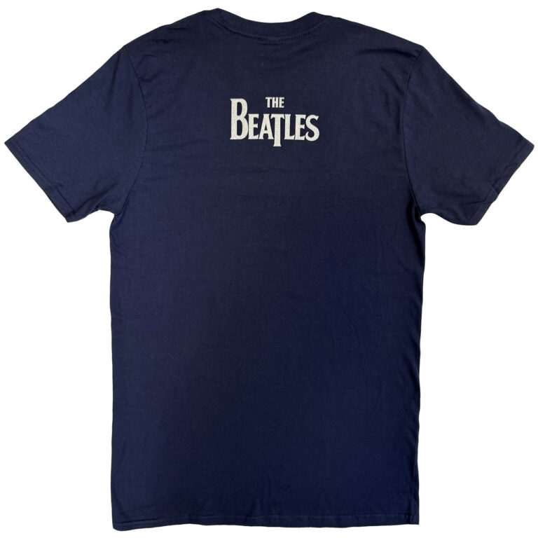 The Beatles Lucy In The Sky With Diamonds Navy Blue Back Print T-Shirt