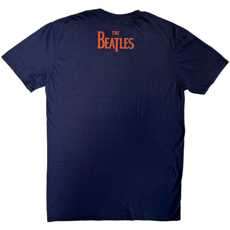 The Beatles You Never Give Me Your Money Navy Blue Back Print T-Shirt