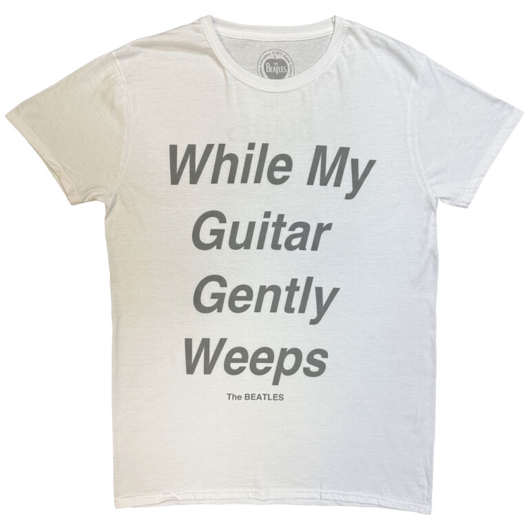 The Beatles My Guitar Gently Weeps White Back Print T-Shirt