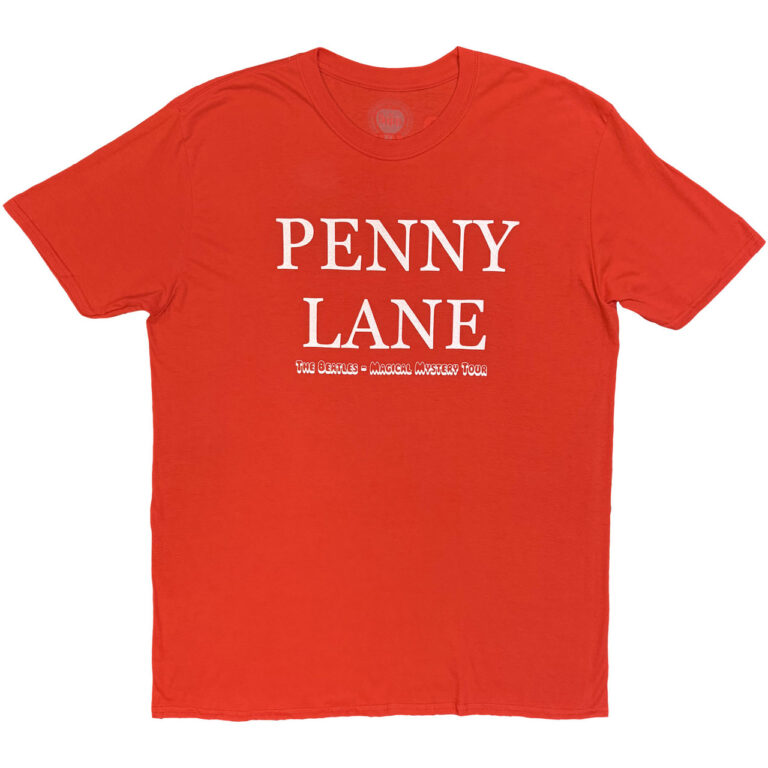 The Beatles Penny Lane Red Back Print T-Shirt