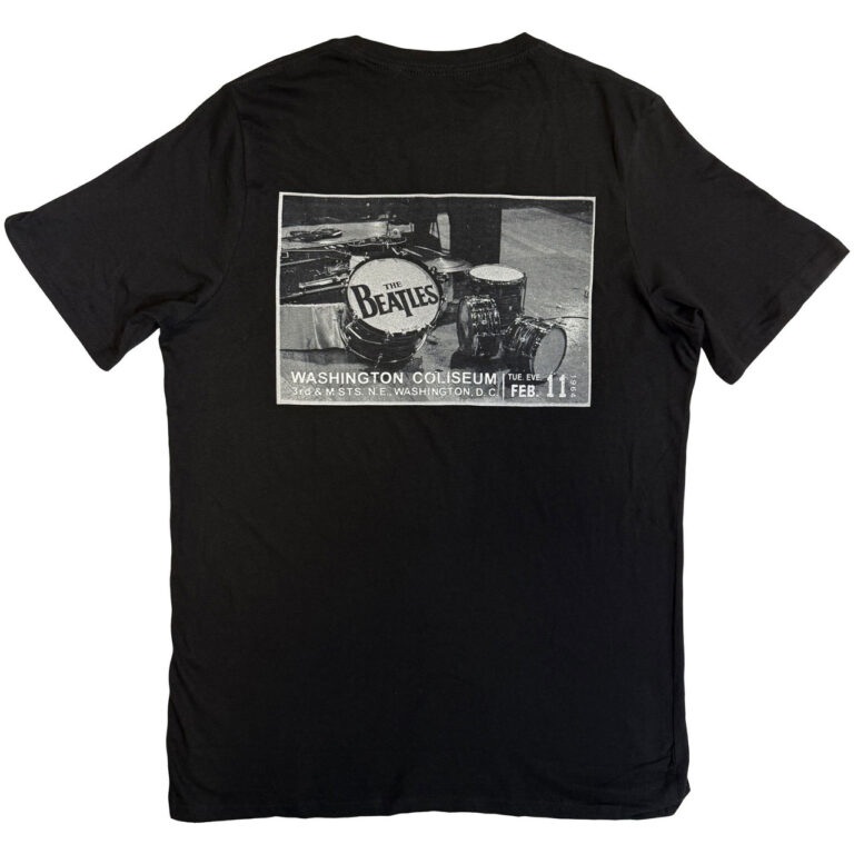 The Beatles Washington Coliseum Black Back Print T-Shirt