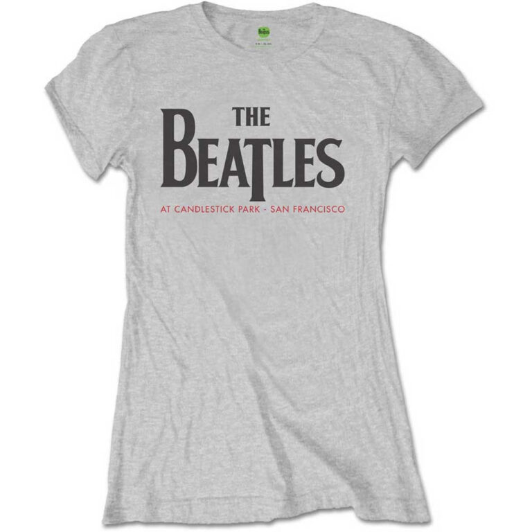 The Beatles Candlestick Park Grey Back Print Ladies T-Shirt