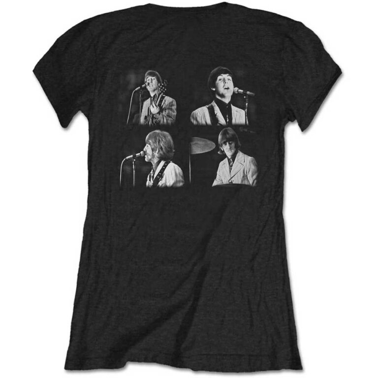 The Beatles Live in Japan Black Back Print Ladies T-Shirt