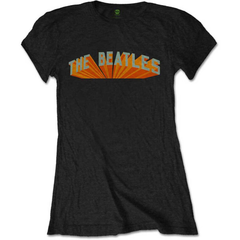The Beatles Live in Japan Black Back Print Ladies T-Shirt