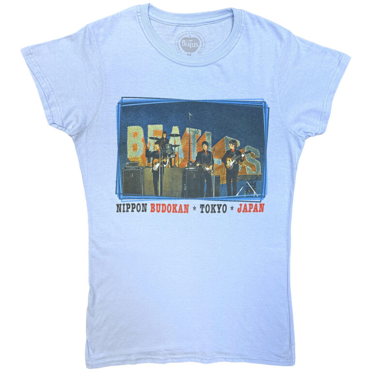 The Beatles Nippon Budokan Blue Ladies T-Shirt