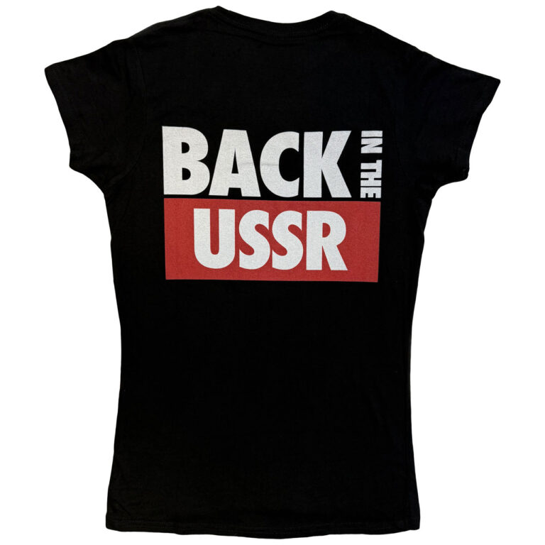 The Beatles Back In The USSR Black Back Print Ladies T-Shirt