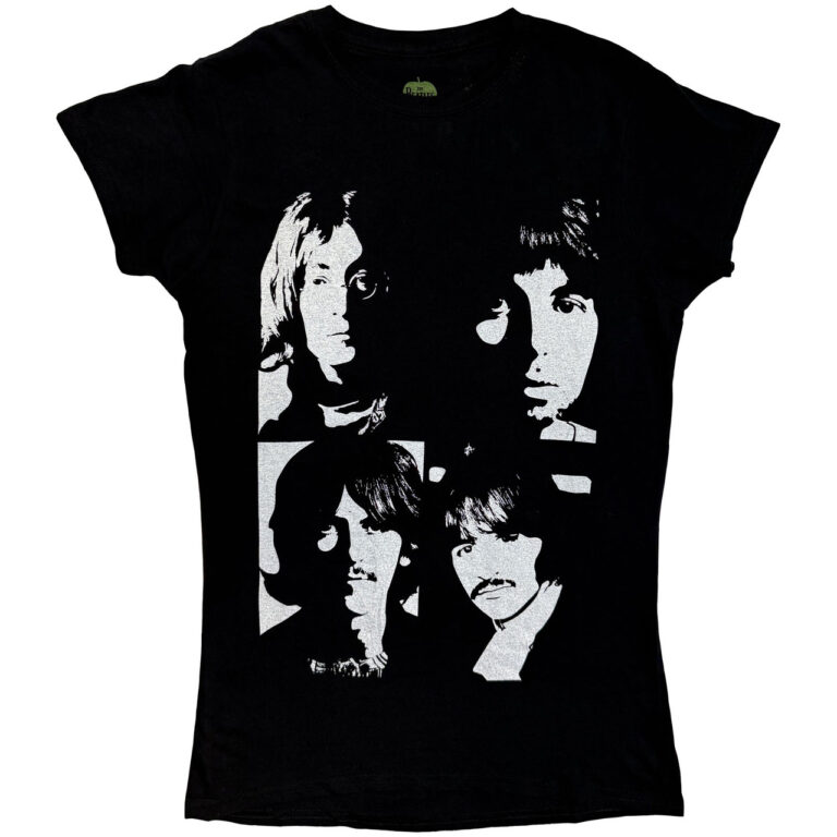 The Beatles Back In The USSR Black Back Print Ladies T-Shirt
