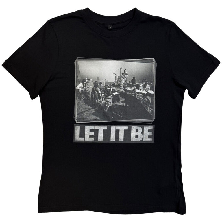 The Beatles Let It Be Studio Black Ladies T-Shirt