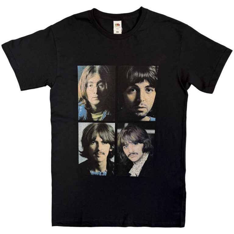 The Beatles White Album Faces Black Back Print T-Shirt