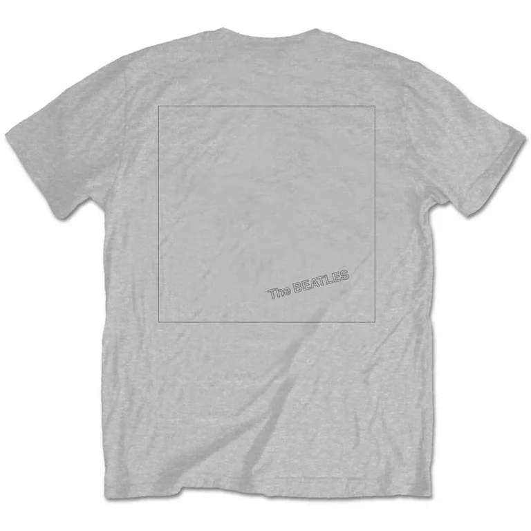 The Beatles White Album Back Grey Back Print T-Shirt