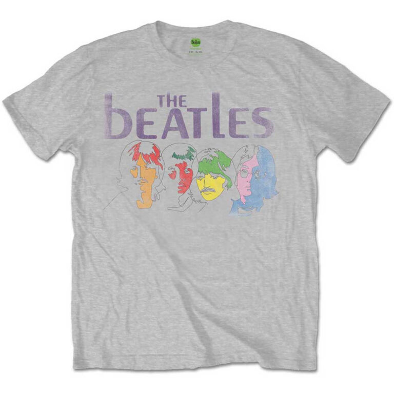 The Beatles White Album Back Grey Back Print T-Shirt