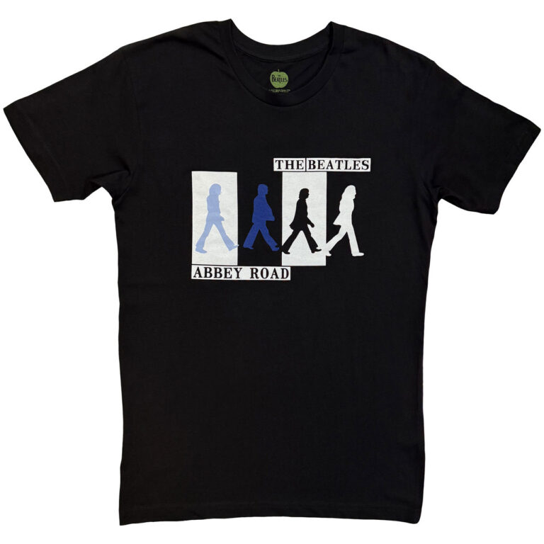 The Beatles Abbey Road Colours Crossing Black T-Shirt