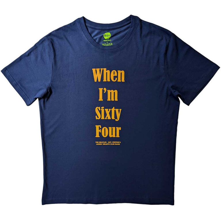 The Beatles When I’m Sixty Four Blue Back Print T-Shirt