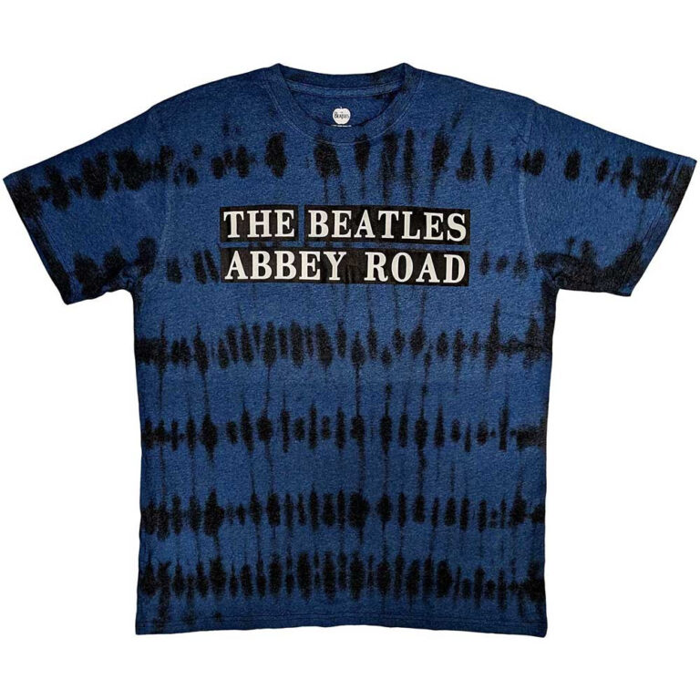 The Beatles Abbey Road Sign Dip-Dye On Black Wash Collection T-Shirt