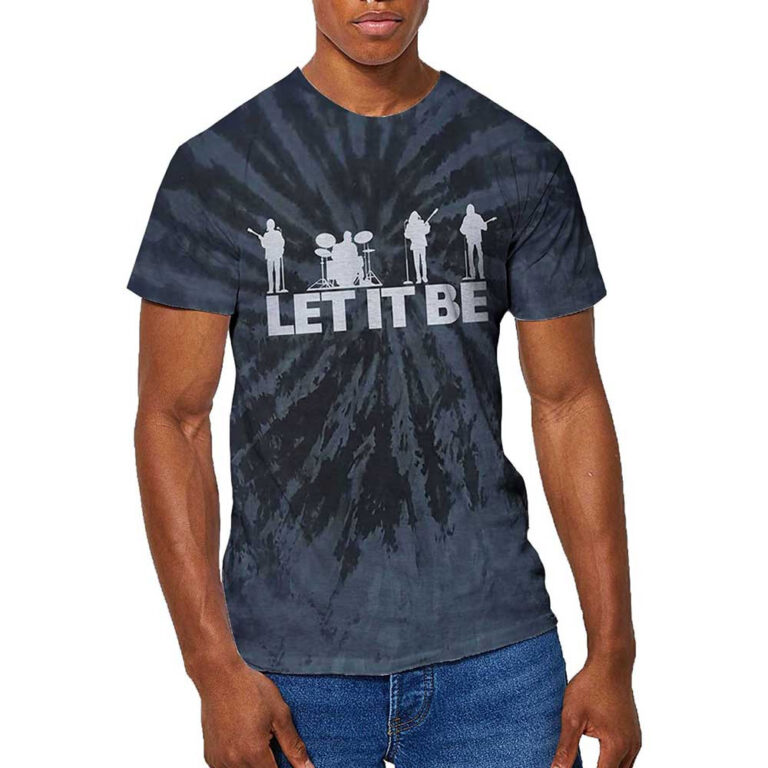 The Beatles Let It Be Silhouette Black Wash Collection T-Shirt