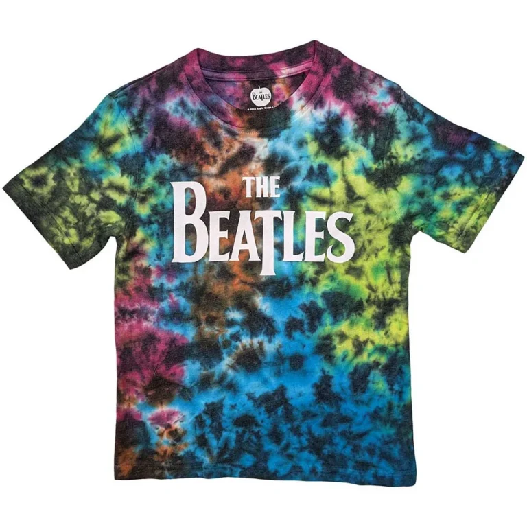 The Beatles Drop T Logo Grey Wash Collection Kids T-Shirt