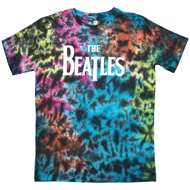 The Beatles Drop T Logo Dip-Dye On Grey Wash Collection T-Shirt