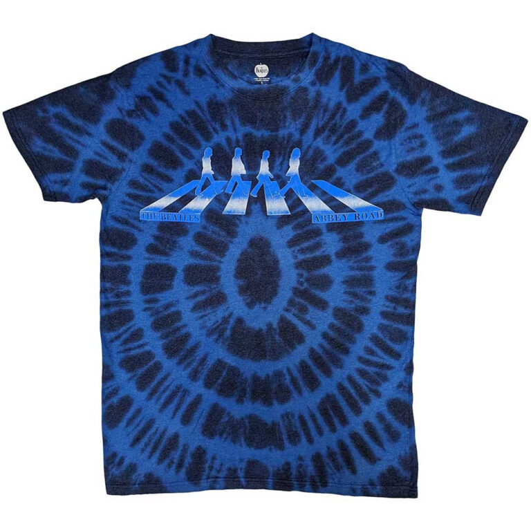 The Beatles Abbey Road Crossing Gradient Blue Wash Collection T-Shirt