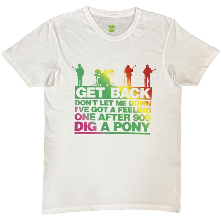 The Beatles Get Back Gradient White T-Shirt