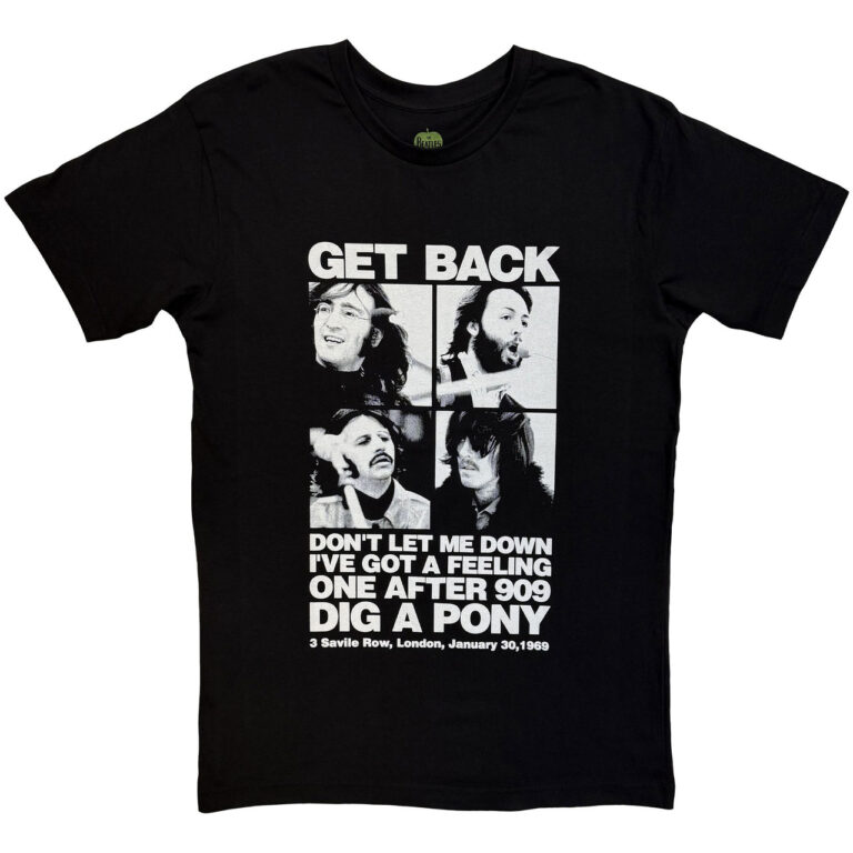 The Beatles 3 Savile Row Black T-Shirt
