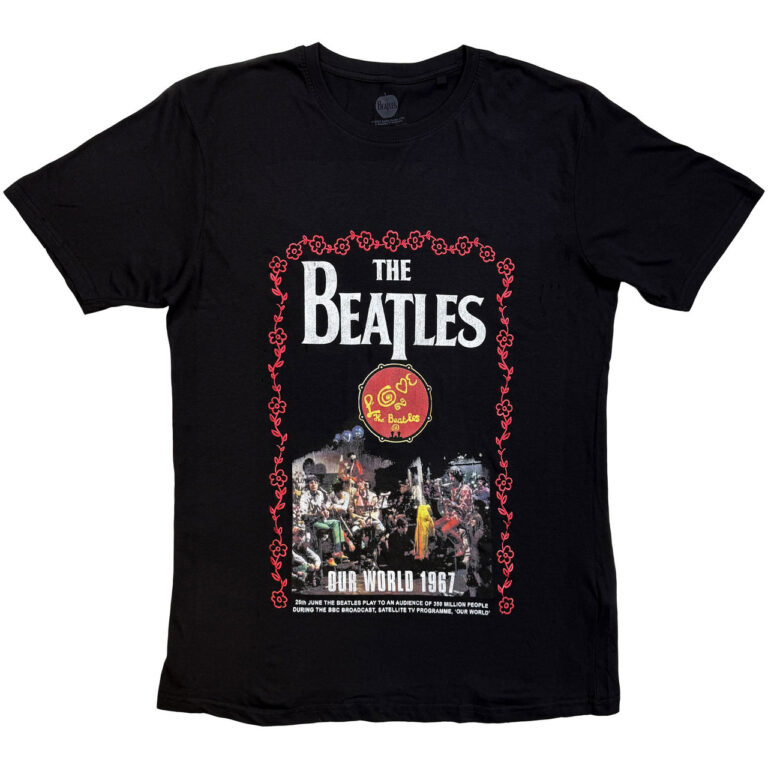 The Beatles Our World 1967 Black T-Shirt