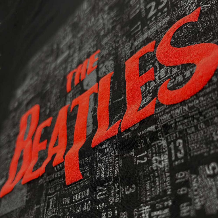 The Beatles Tickets & Logo Black Embellished T-Shirt