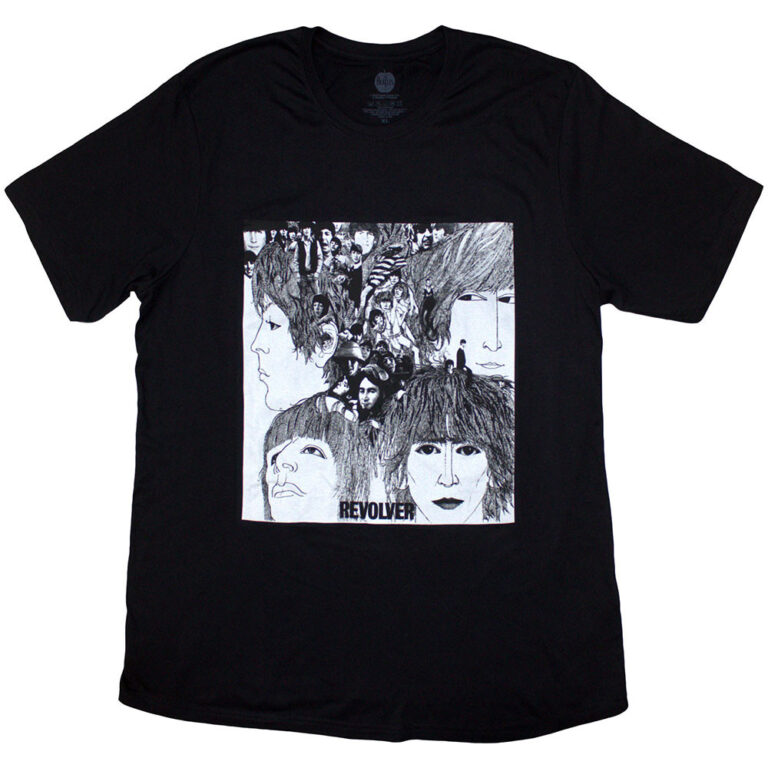 The Beatles Revolver Album Cover Black Ladies T-Shirt