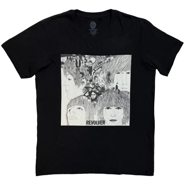 The Beatles Revolver Album Cover Black T-Shirt