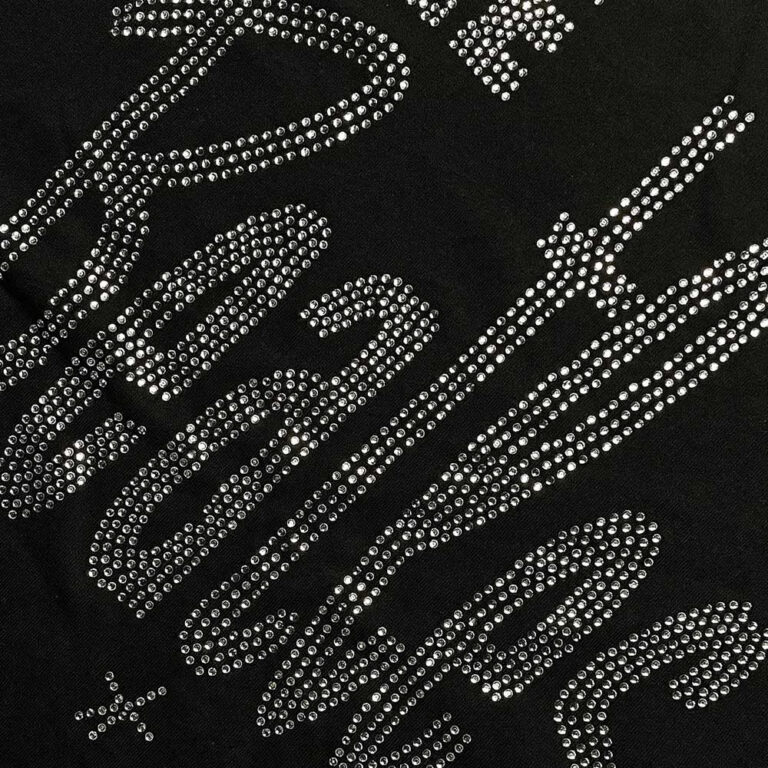 The Beatles Retro Logo Crystals Black Embellished T-Shirt