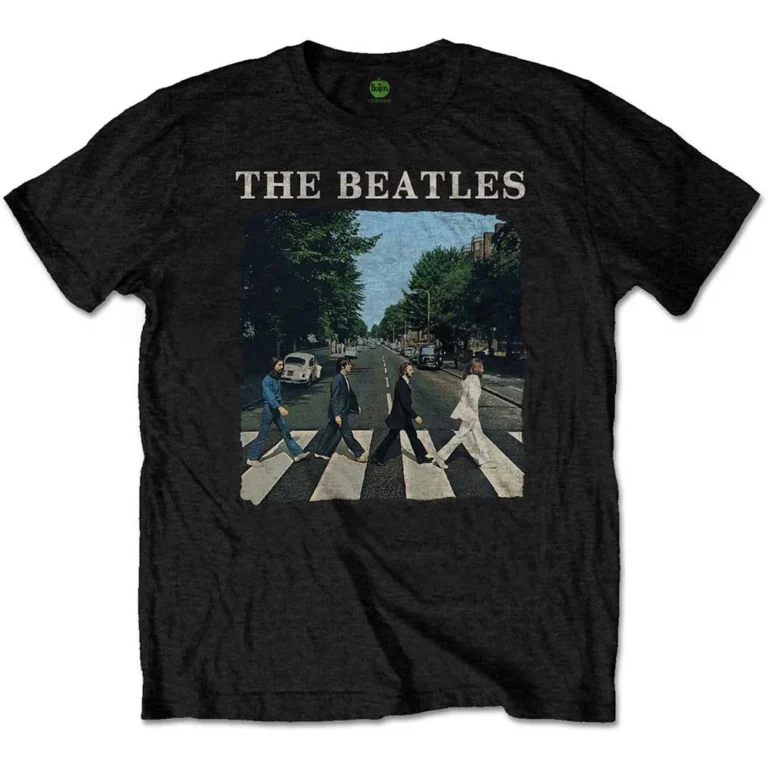 The Beatles Abbey Road & Logo Black Kids T-Shirt