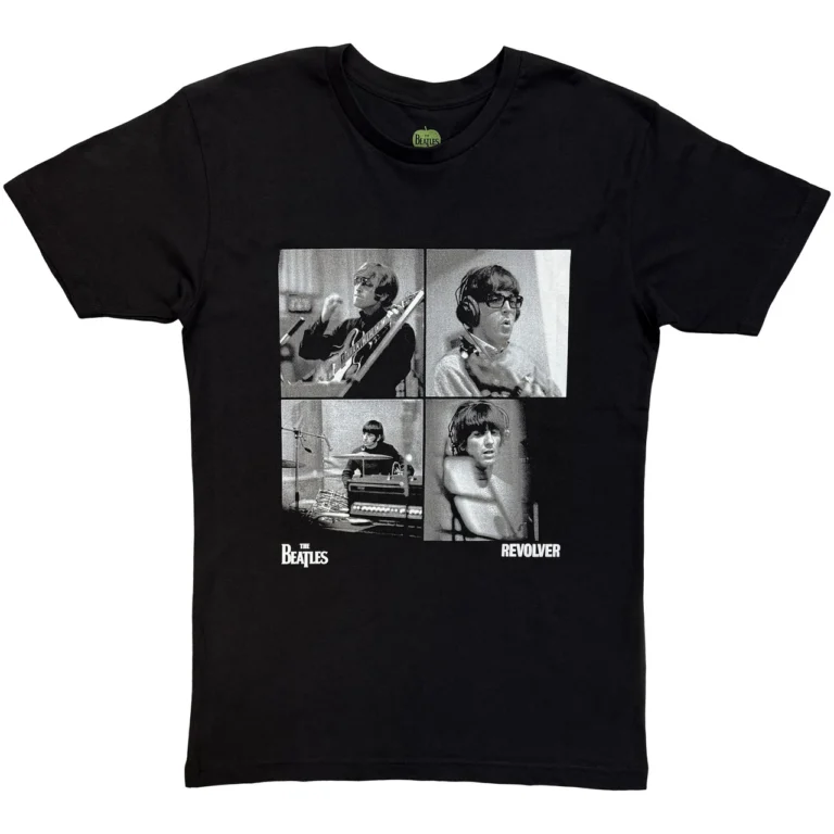 The Beatles Revolver Studio Shots Black T-Shirt