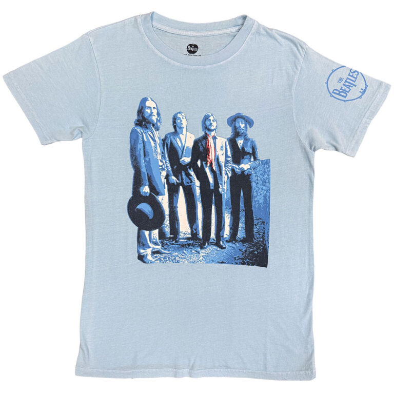 The Beatles Hat in Hand Blue T-Shirt