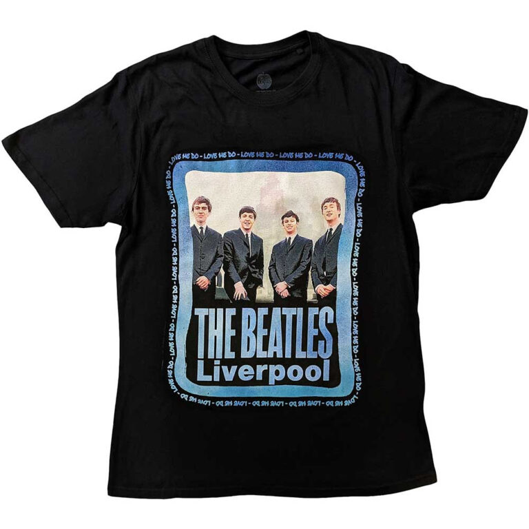 The Beatles Pierhead Frame Black T-Shirt