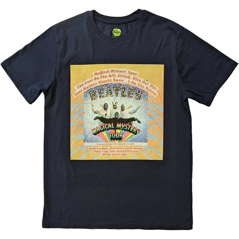 The Beatles Magical Mystery Tour Album Cover Navy Blue T-Shirt
