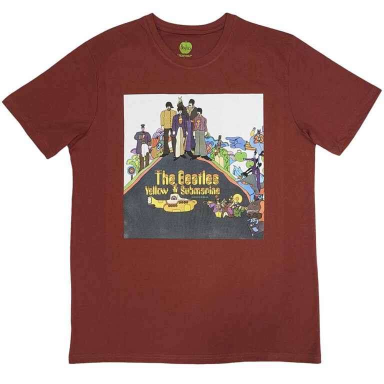 The Beatles Yellow Submarine Album Cover Red T-Shirt