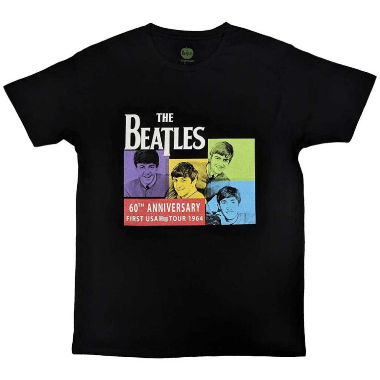 The Beatles US 1964 Black T-Shirt