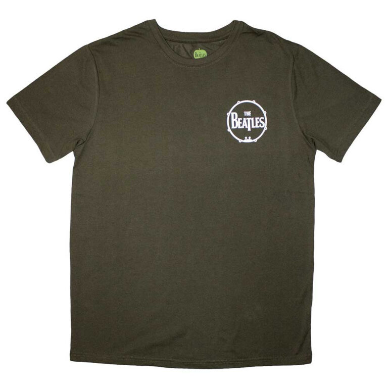 The Beatles Mini Drum Logo Green T-Shirt