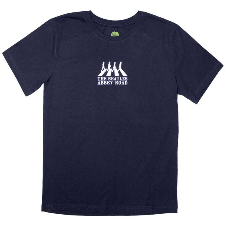 The Beatles Mini Abbey Road Crossing Silhouette Navy Blue T-Shirt
