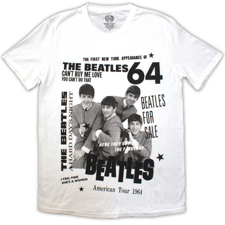 The Beatles 1964 White T-Shirt